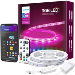 Banda LED Govee H6154 RGB, Sincronizare Muzica, Wifi si Bluetooth 15m, Telecomanda, Alexa , Google Asistant