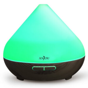 Difuzor aromaterapie cu Ultrasunete Anjou, 300 ml, 13W, LED 7 culori, oprire automata - baza Wenge