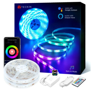 Banda LED Teckin SL07, 10m RGB, Sincronizare Muzica, Smart, Wifi, Smart Life, Telecomanda, Alexa, Google Assistant