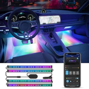 Banda LED Auto Govee H7090 RGBIC, Sincronizare Muzica, Control App, Telecomanda, 30 de scene