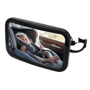 Oglinda auto supraveghere bebe, MT MALATEC, fixare tetiera, suport anti-alunecare 360 grade, 30x20 cm