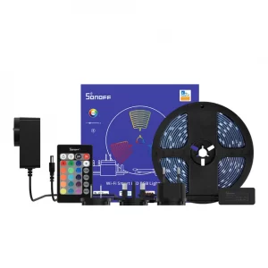 Banda LED Sonoff Wifi RGB L2 5m, Sincronizare Muzica, Waterproof IP65, Wifi, Bluetooth, Telecomanda
