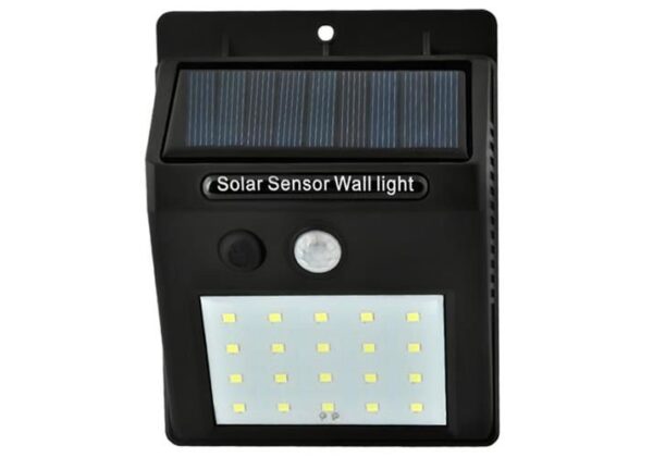Lampa solara 20 LED-uri, senzor de miscare, senzor lumina