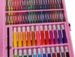 Set creativ pentru desen si pictura, 168 piese, Roz/Multicolor