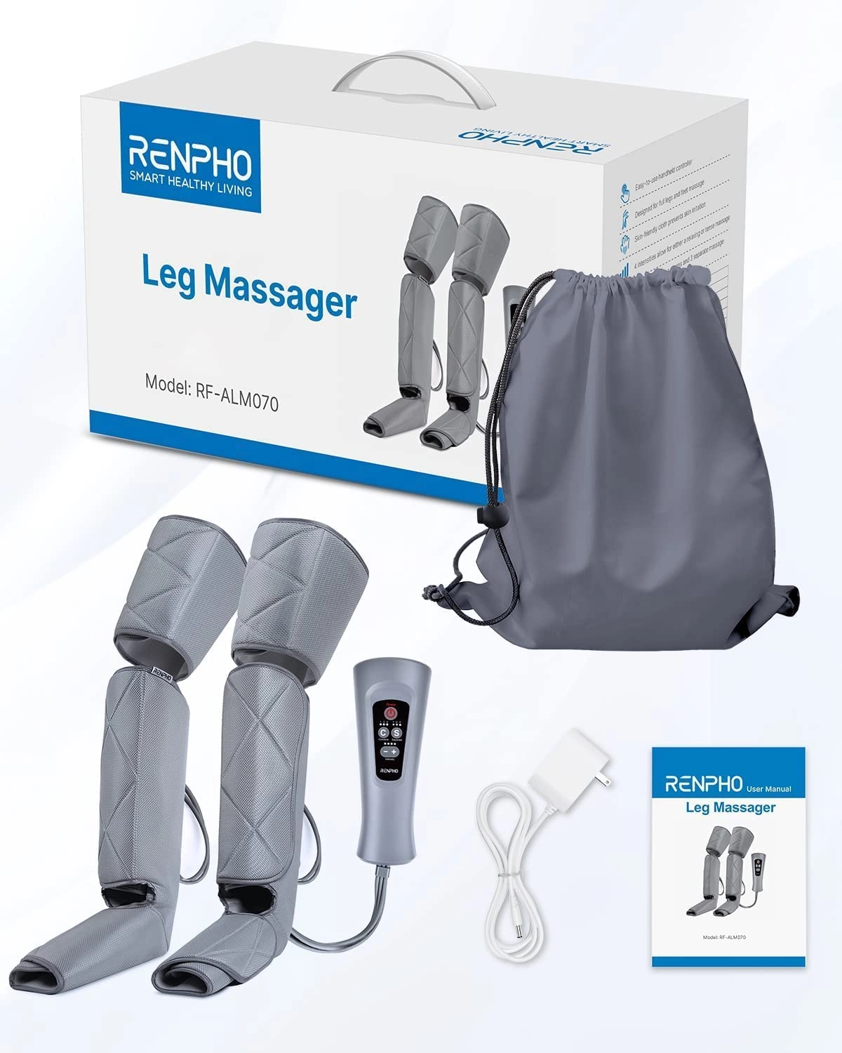 Aparat de masaj picioare Renpho ALM070 6 moduri 4 intensitati functie caldura circulatie si ameliorarea durerii compresie aer relaxarea musculara 7