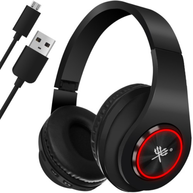 Casti gaming Dunmoon High Tech fara fir Bluetooth 5.0 sunet clar RGB backlight Noise cancelling microfon ajustabil negru 10