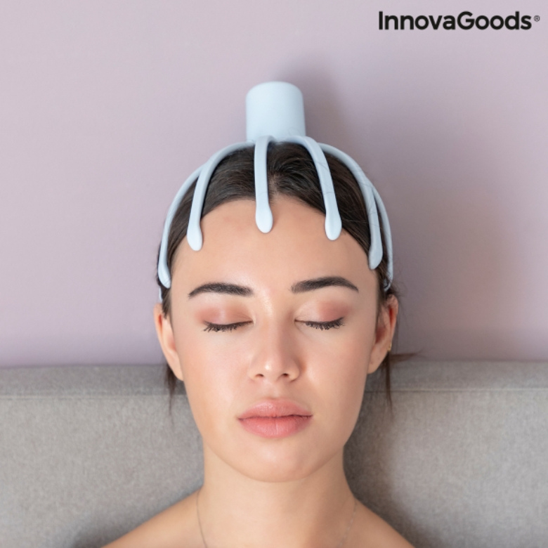 Aparat de masaj pentru cap reincarcabil Helax InnovaGoods Wellness Relax 3 moduri de masaj USB 5