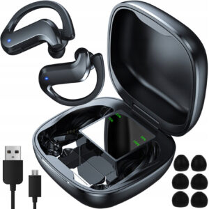 Casti audio in-ear Izoxis, True Wireless, Bluetooth 5.0, noise cancelling, universale, negre