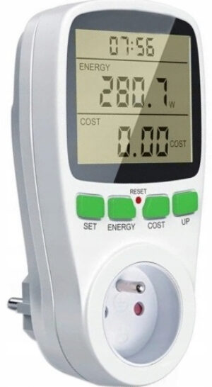 Wattmetru multifunctional cu contor digital pentru masurarea consumului de energie si calc 8 1 e1677440280202