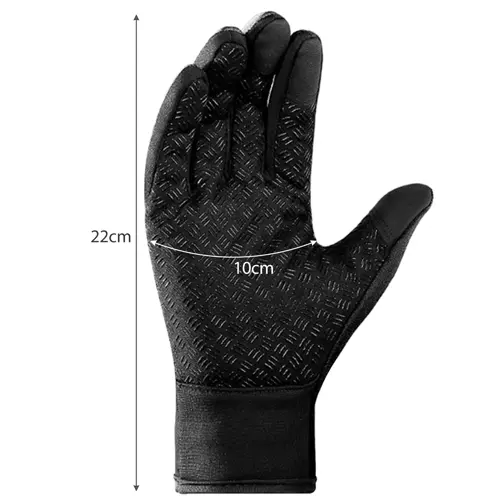 Manusi touchscreen, impermeabil, negru, marimea XL, Trizand