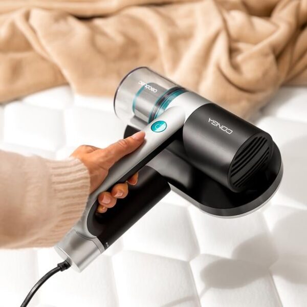 Aspirator de pat antiacarieni cu lumina UV  Cecotec Conga RockStar 3000, 10000Pa, 300W, aer cald